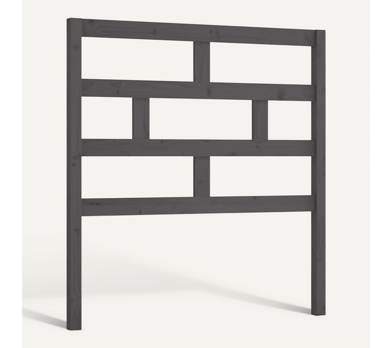 Tête De Lit Gris 106x4x100 Cm Bois Massif De Pin