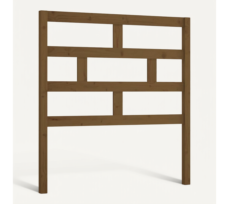 Tête De Lit Marron Miel 106x4x100 Cm Bois Massif De Pin