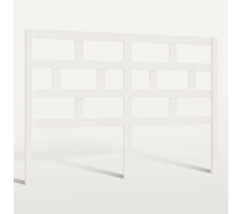 Tête De Lit Blanc 146x4x100 Cm Bois Massif De Pin