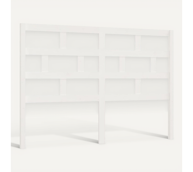 Tête De Lit Blanc 156x4x100 Cm Bois Massif De Pin