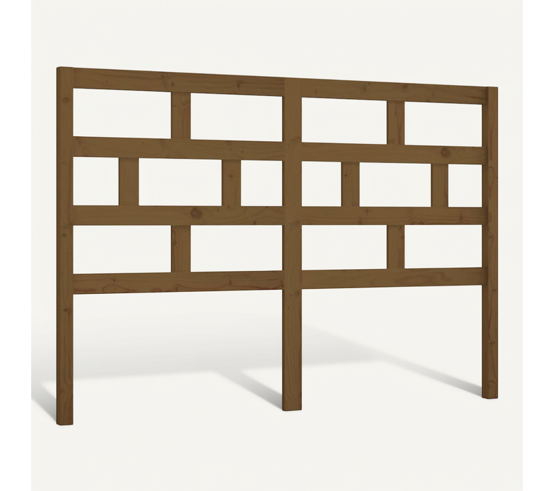 Tête De Lit Marron Miel 166x4x100 Cm Bois Massif De Pin