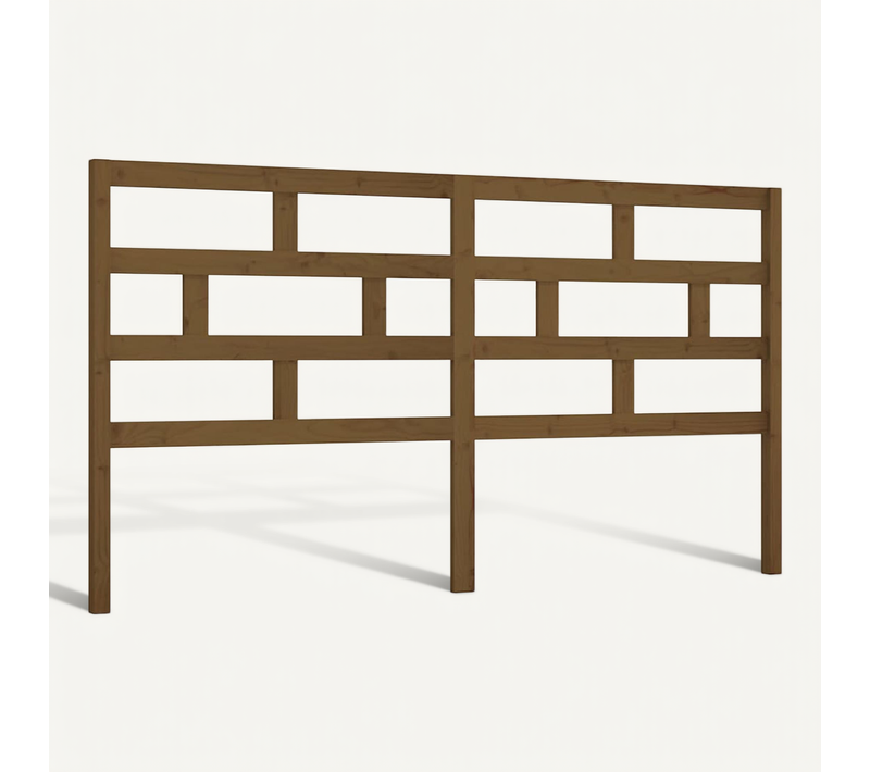 Tête De Lit Marron Miel 206x4x100 Cm Bois Massif De Pin