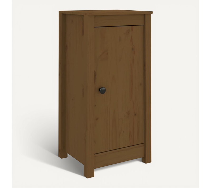 Buffets 2 Pièces Marron Miel 39x35x80 Cm Bois Massif De Pin