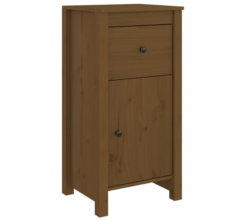 Buffet Marron Miel 40x35x80 Cm Bois Massif De Pin