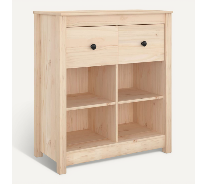Buffet 70x35x80 Cm Bois Massif De Pin