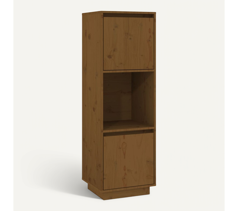 Buffet Haut Marron Miel 38x35x117 Cm Bois Massif De Pin