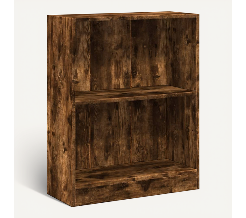 Bibliothèque Chêne Fumé 60x24x76 Cm Bois Contreplaqué