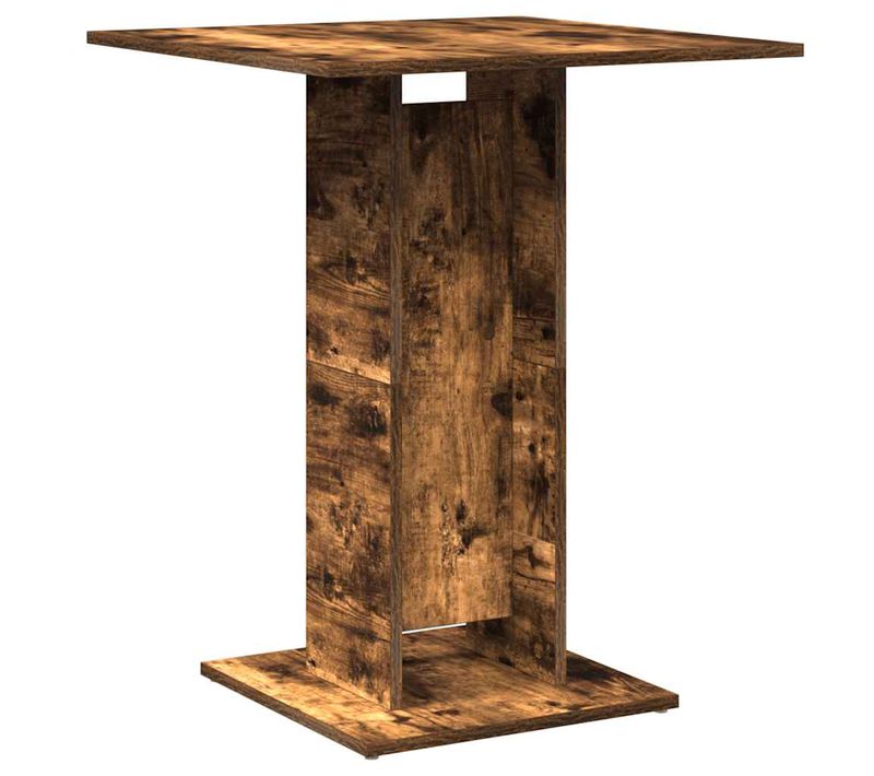 Table De Bistro Chêne Fumé 60x60x75 Cm Bois Contreplaqué