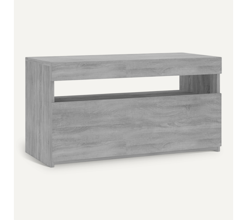 Meuble TV Avec Lumières LED Sonoma Gris 75x35x40 Cm