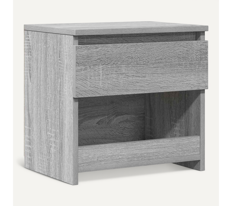 Table De Chevet Sonoma Gris 40x30x39 Cm Bois Contreplaqué