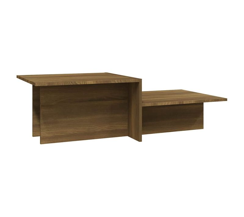 Table Basse Chêne Marron 111,5x50x33 Cm Bois Contreplaqué