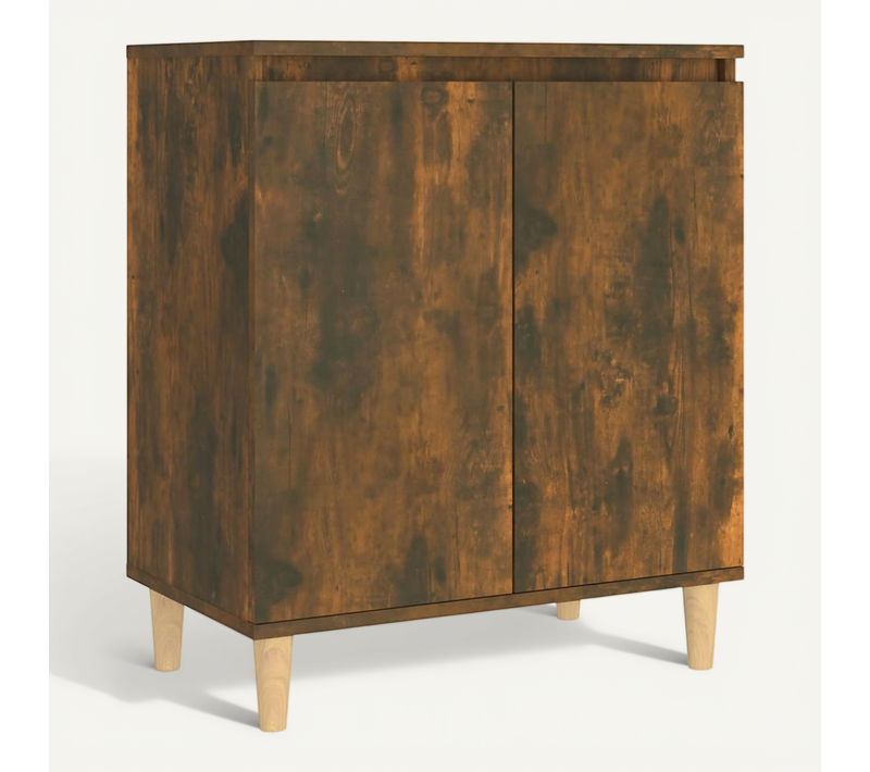 Buffet Chêne Fumé 60x35x70 Cm Bois Contreplaqué
