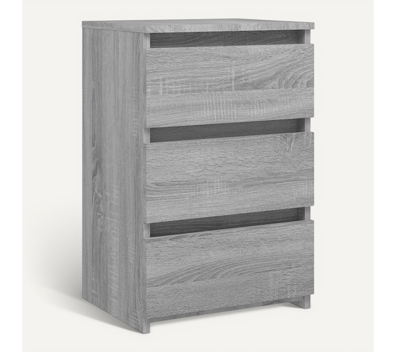 Table De Chevet Sonoma Gris 40x35x62,5 Cm Bois Contreplaqué