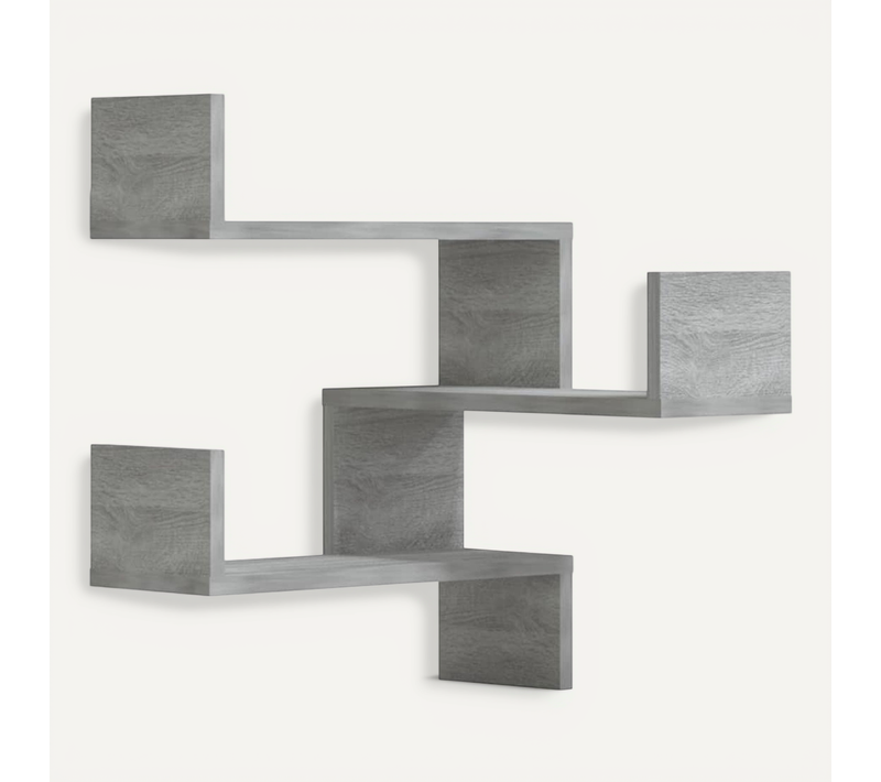 Étagères D'angle Murales 2 Pièces Sonoma Gris 40x40x50 Cm Bois