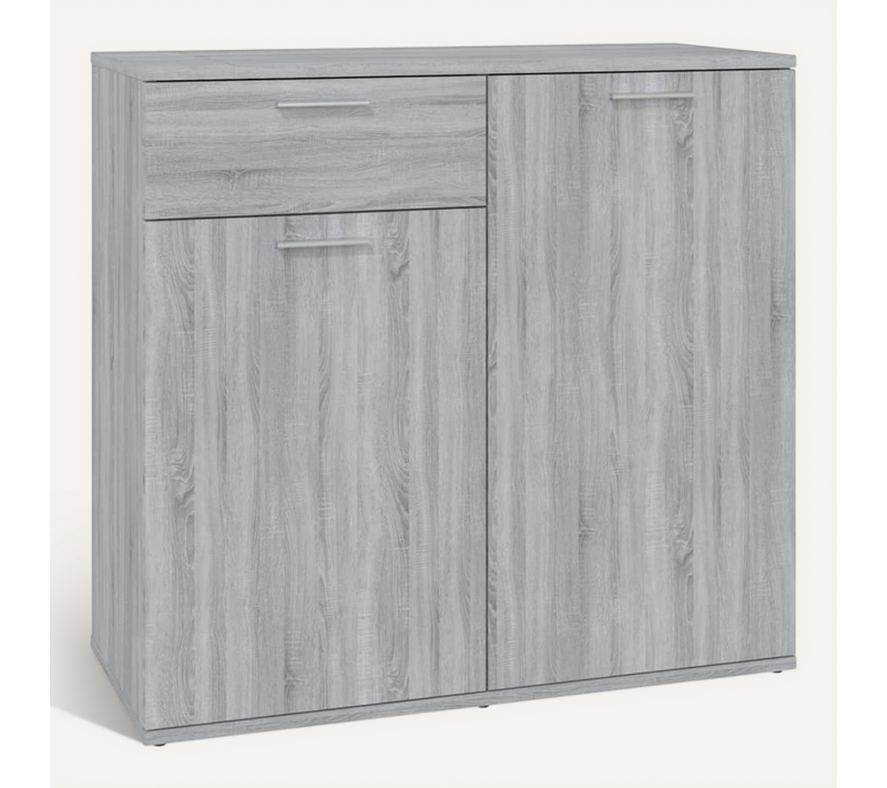 Buffet Sonoma Gris 80x36x75 Cm Bois Contreplaqué