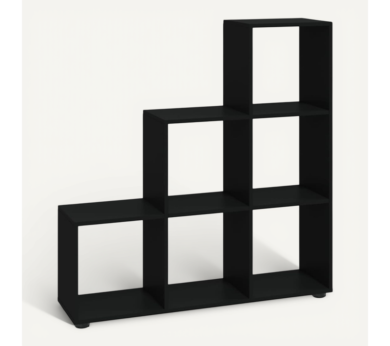 Etagère Escalier Noir 107 Cm Bois D'ingénierie