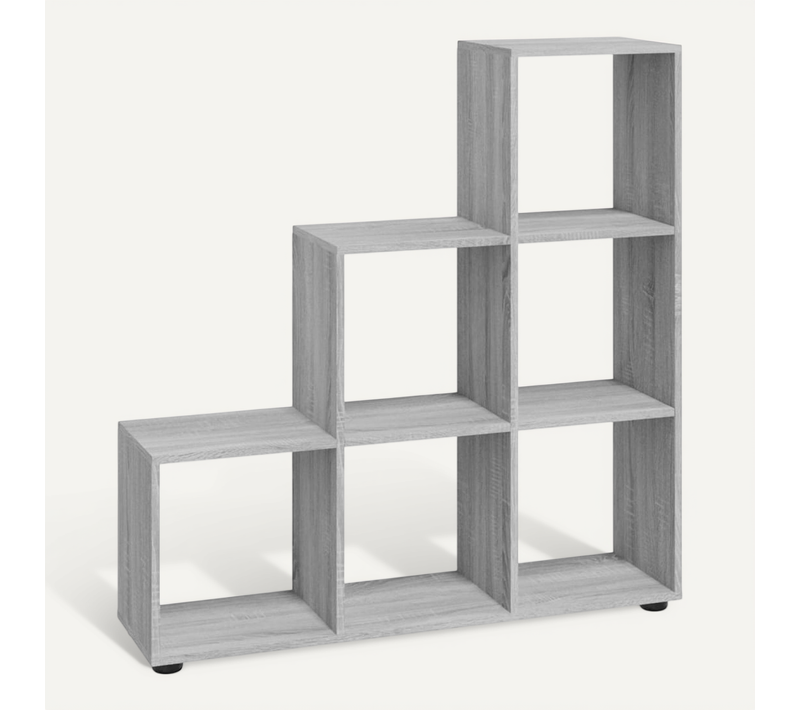 Etagère Escalier Sonoma Gris 107 Cm Bois D'ingénierie