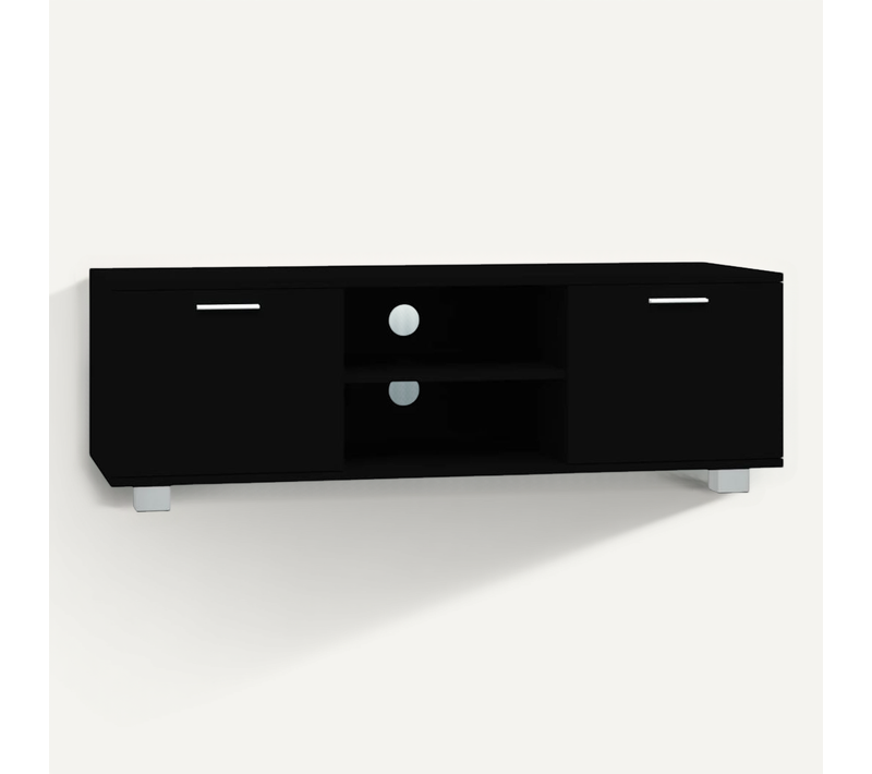 Meuble TV Noir 120x40,5x35 Cm Bois Contreplaqué