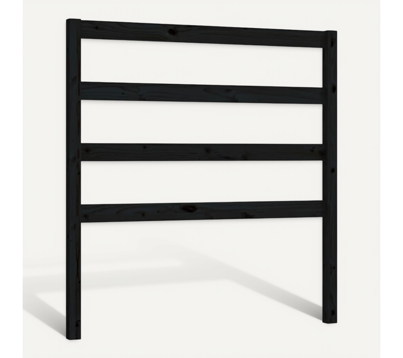 Tête De Lit Noir 81x4x100 Cm Bois Massif De Pin