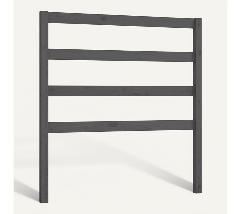 Tête De Lit Gris 106x4x100 Cm Bois Massif De Pin