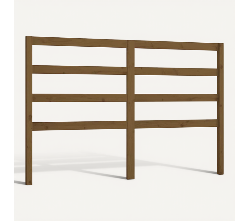 Tête De Lit Marron Miel 126x4x100 Cm Bois Massif De Pin