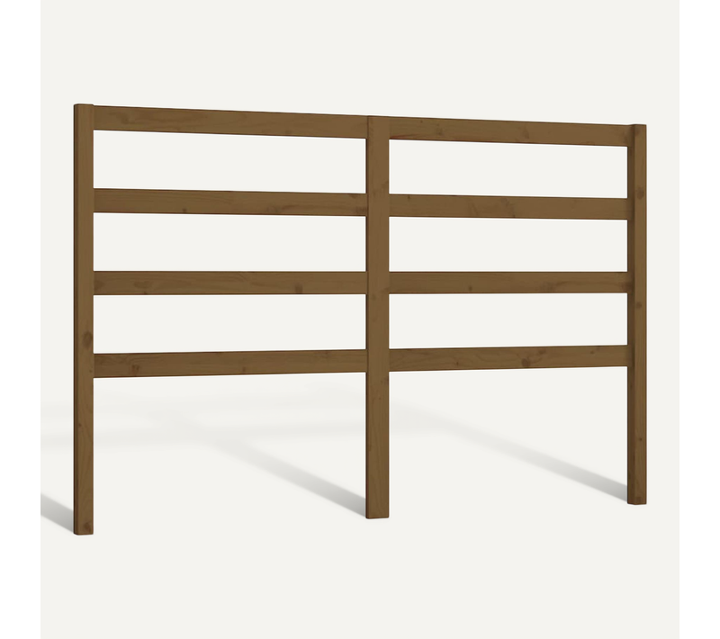 Tête De Lit Marron Miel 146x4x100 Cm Bois Massif De Pin