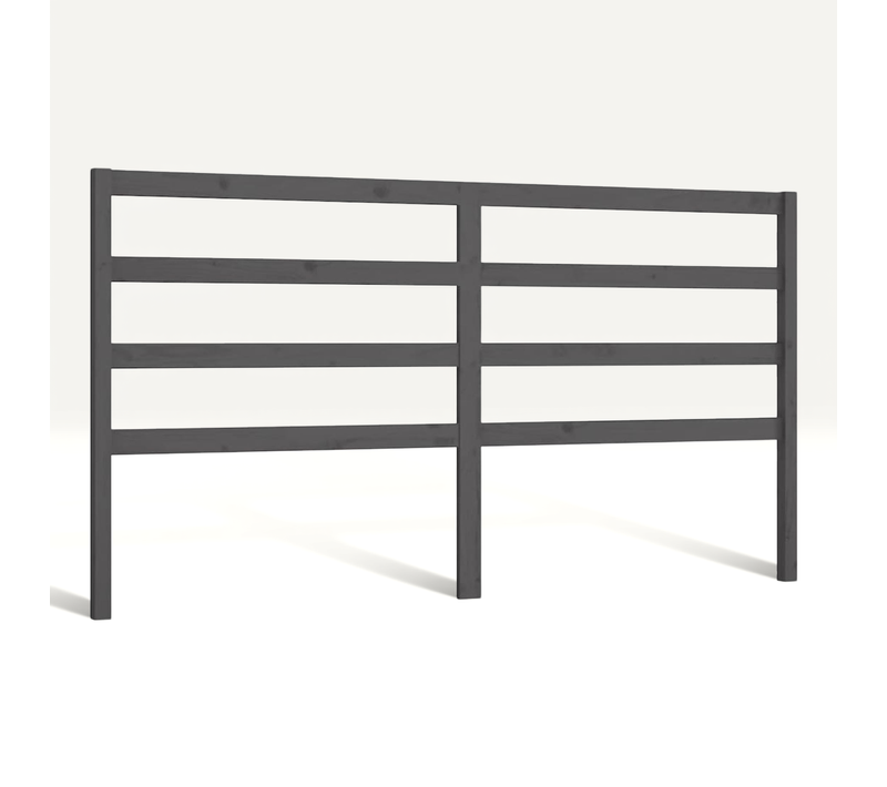 Tête De Lit Gris 206x4x100 Cm Bois Massif De Pin