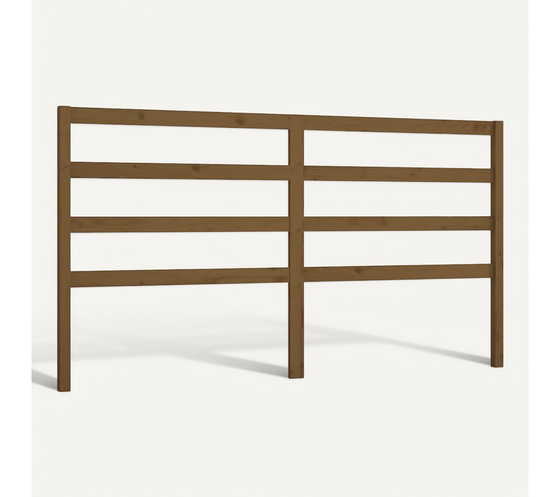 Tête De Lit Marron Miel 206x4x100 Cm Bois Massif De Pin