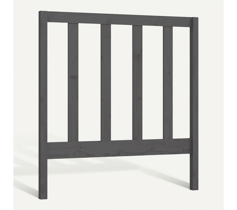 Tête De Lit Gris 81x4x100 Cm Bois Massif De Pin
