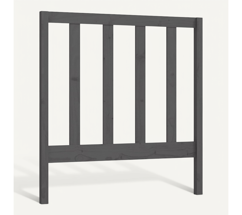 Tête De Lit Gris 96x4x100 Cm Bois Massif De Pin
