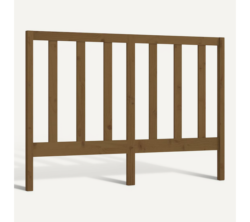 Tête De Lit Marron Miel 126x4x100 Cm Bois Massif De Pin