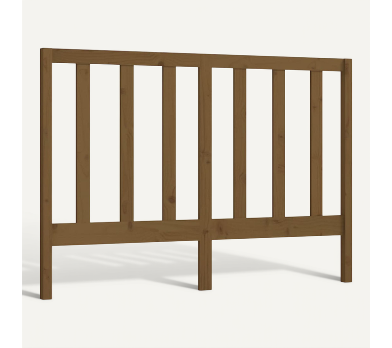 Tête De Lit Marron Miel 156x4x100 Cm Bois Massif De Pin