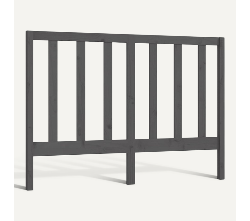 Tête De Lit Gris 166x4x100 Cm Bois Massif De Pin