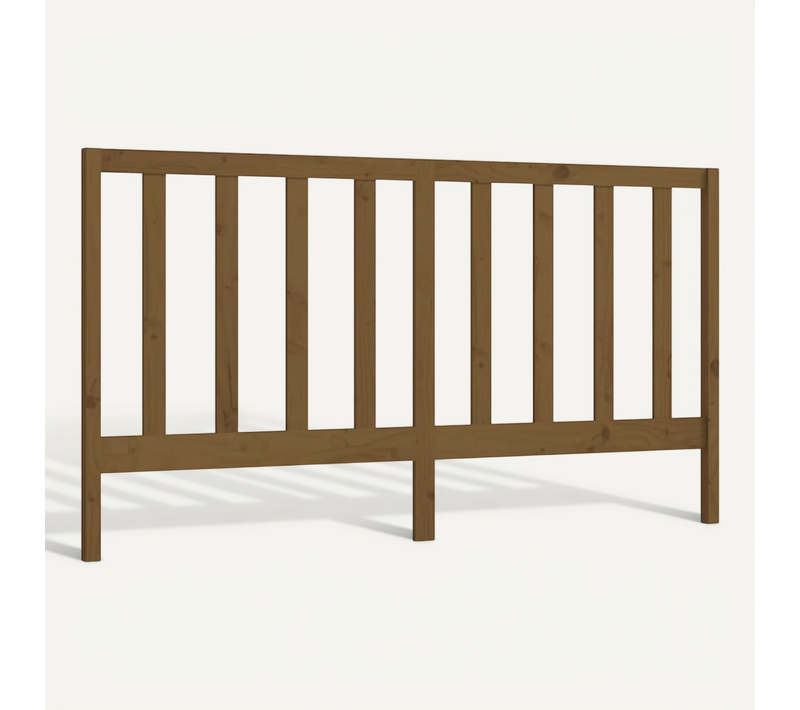 Tête De Lit Marron Miel 206x4x100 Cm Bois Massif De Pin