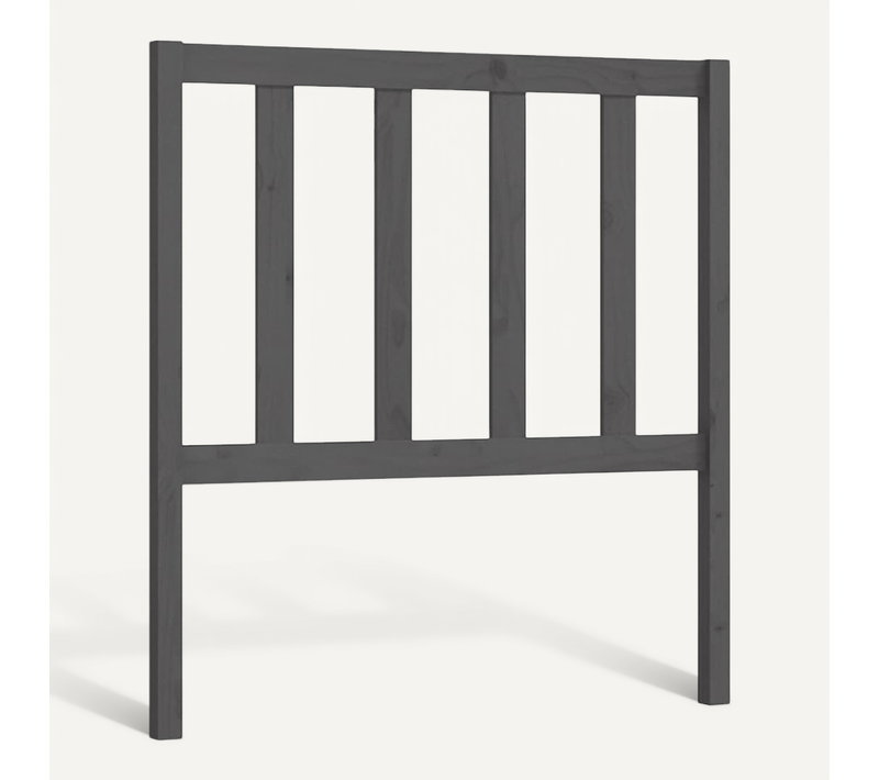 Tête De Lit Gris 96x4x100 Cm Bois Massif De Pin