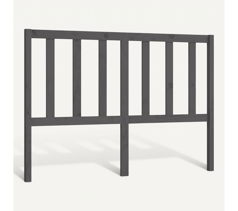 Tête De Lit Gris 156x4x100 Cm Bois Massif De Pin