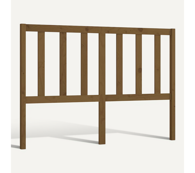 Tête De Lit Marron Miel 156x4x100 Cm Bois Massif De Pin