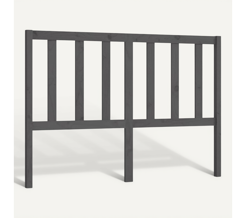 Tête De Lit Gris 166x4x100 Cm Bois Massif De Pin