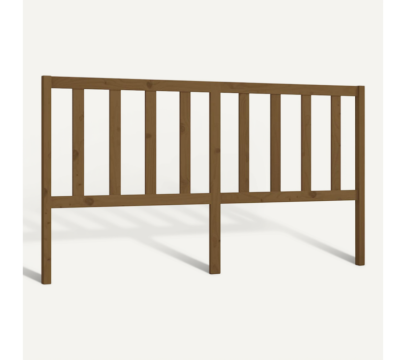 Tête De Lit Marron Miel 206x4x100 Cm Bois Massif De Pin