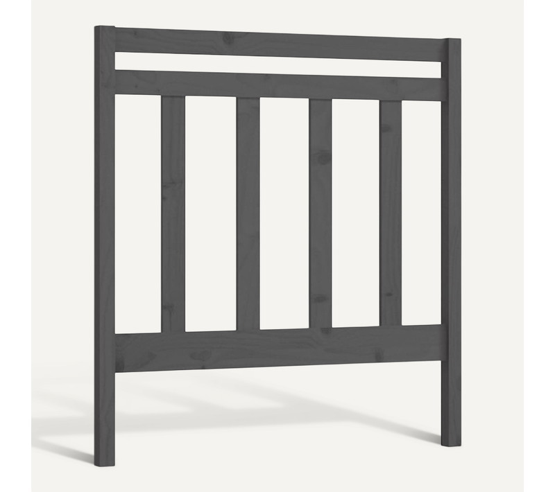 Tête De Lit Gris 81x4x100 Cm Bois Massif De Pin