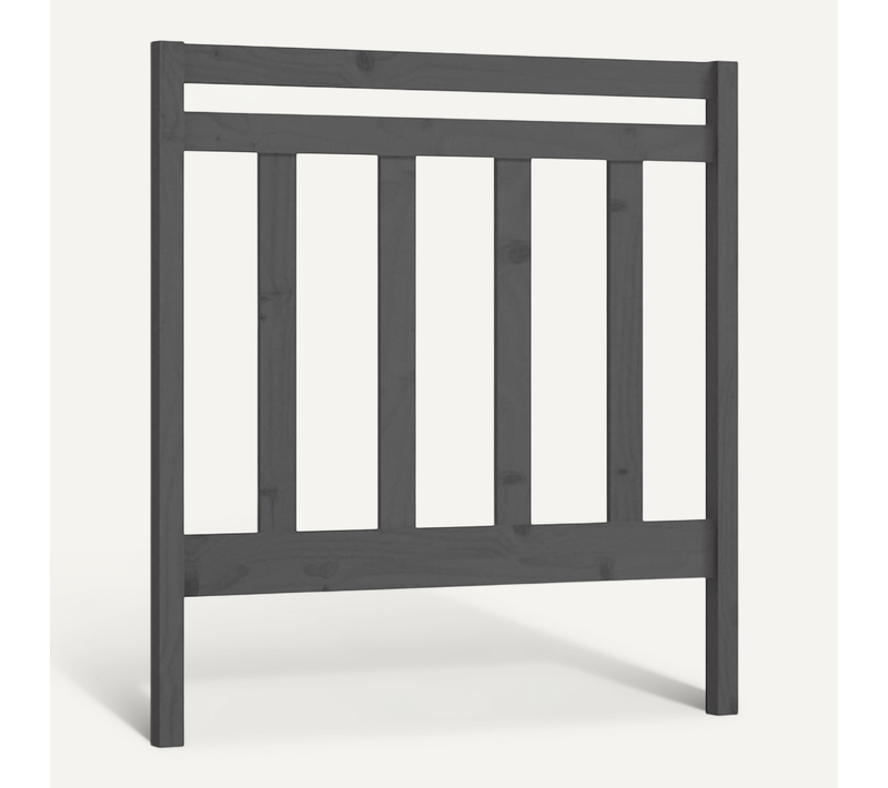 Tête De Lit Gris 106x4x100 Cm Bois Massif De Pin