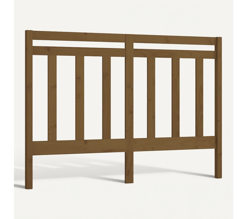 Tête De Lit Marron Miel 126x4x100 Cm Bois Massif De Pin