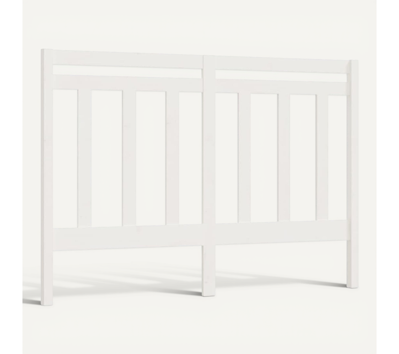 Tête De Lit Blanc 156x4x100 Cm Bois Massif De Pin