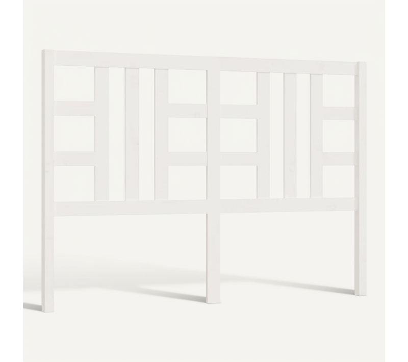 Tête De Lit Blanc 156x4x100 Cm Bois Massif De Pin
