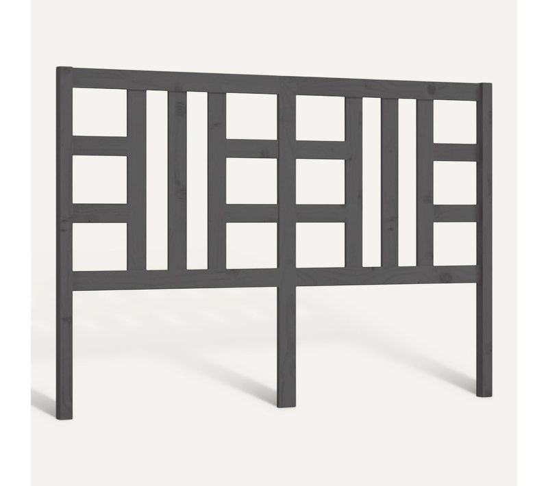 Tête De Lit Gris 166x4x100 Cm Bois Massif De Pin