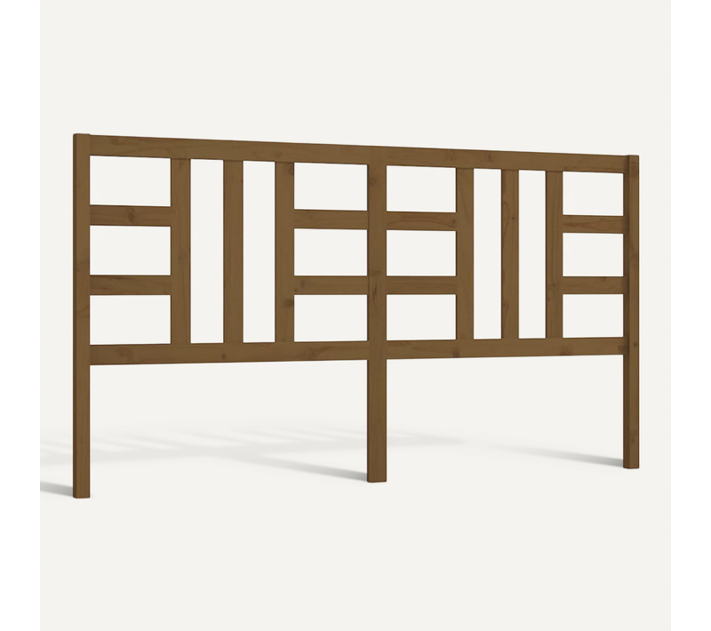 Tête De Lit Marron Miel 206x4x100 Cm Bois Massif De Pin