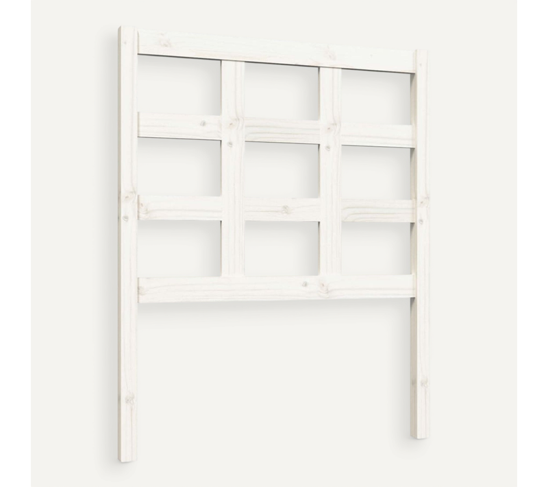 Tête De Lit Blanc 80,5x4x100 Cm Bois Massif De Pin