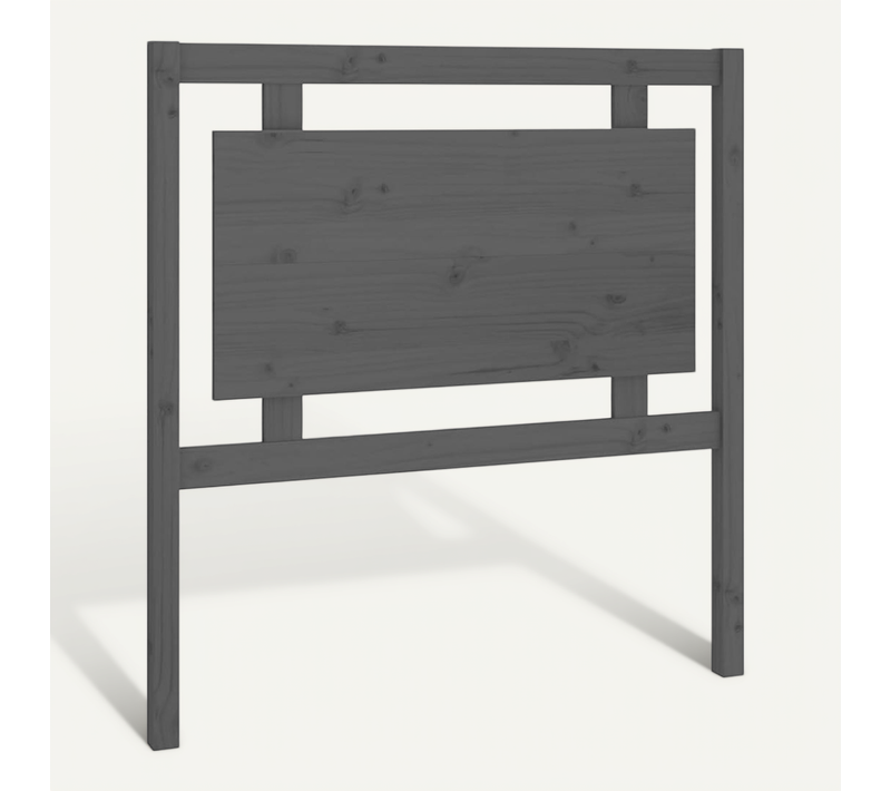Tête De Lit Gris 95,5x4x100 Cm Bois Massif De Pin