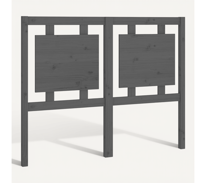 Tête De Lit Gris 125,5x4x100 Cm Bois Massif De Pin