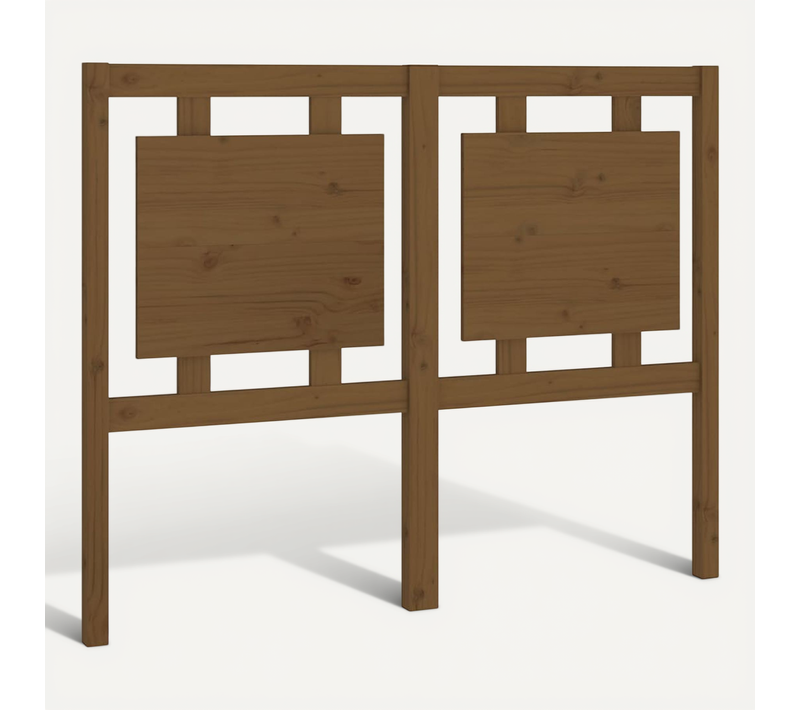 Tête De Lit Marron Miel 125,5x4x100 Cm Bois Massif De Pin